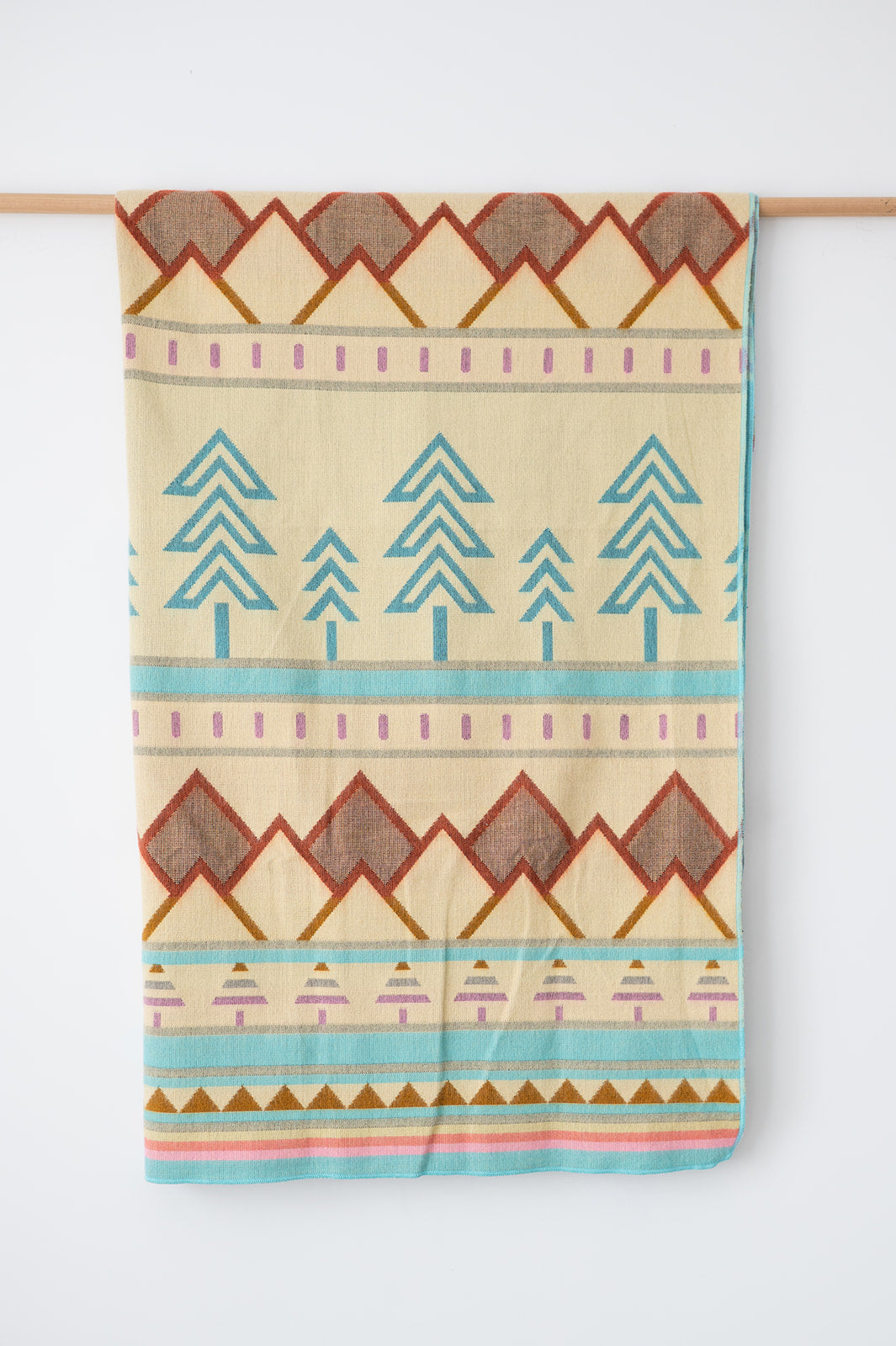 Tree Line Throw Blanket - Blue Horizon